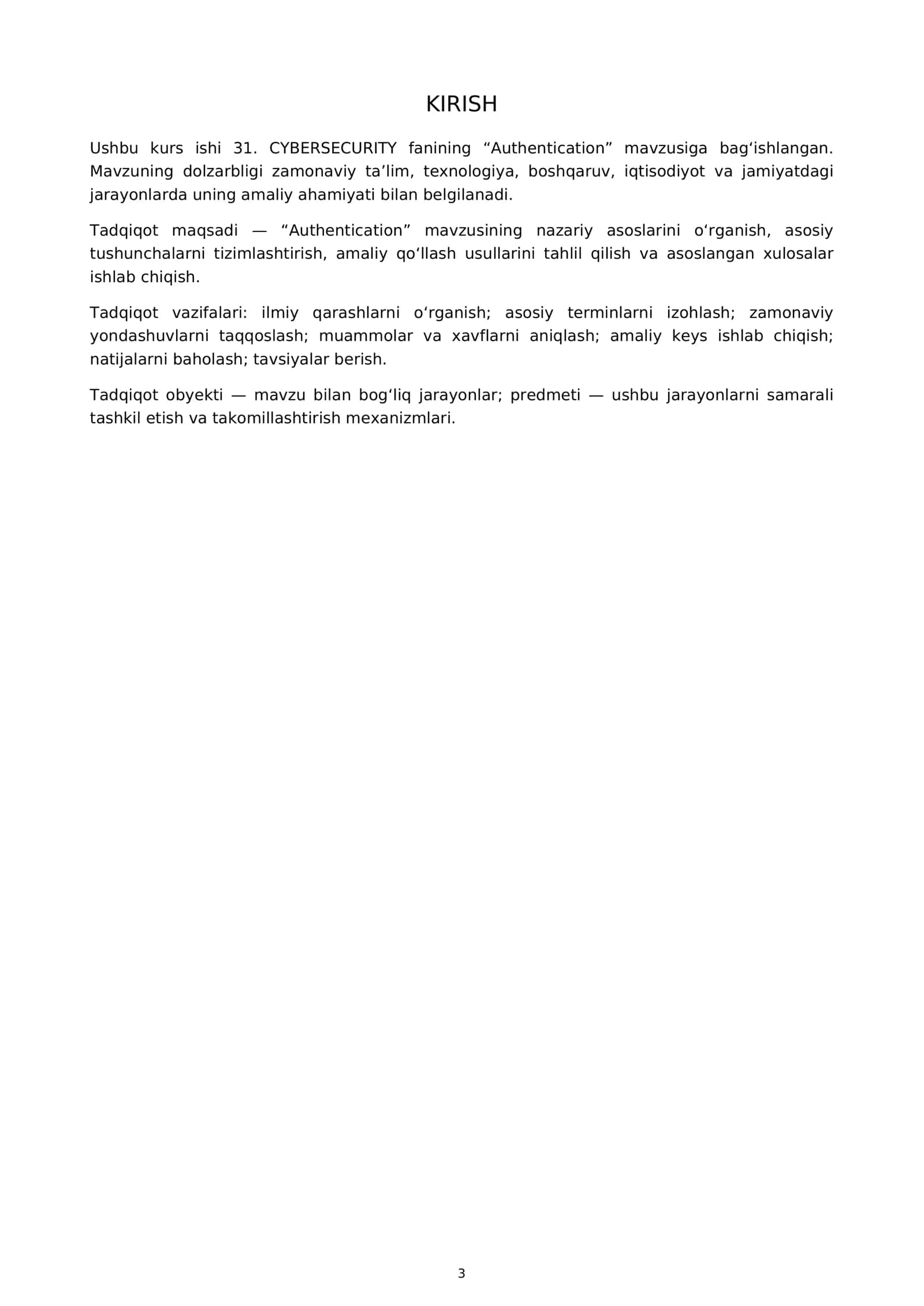 CYBERSECURITY KURS ISHI 3