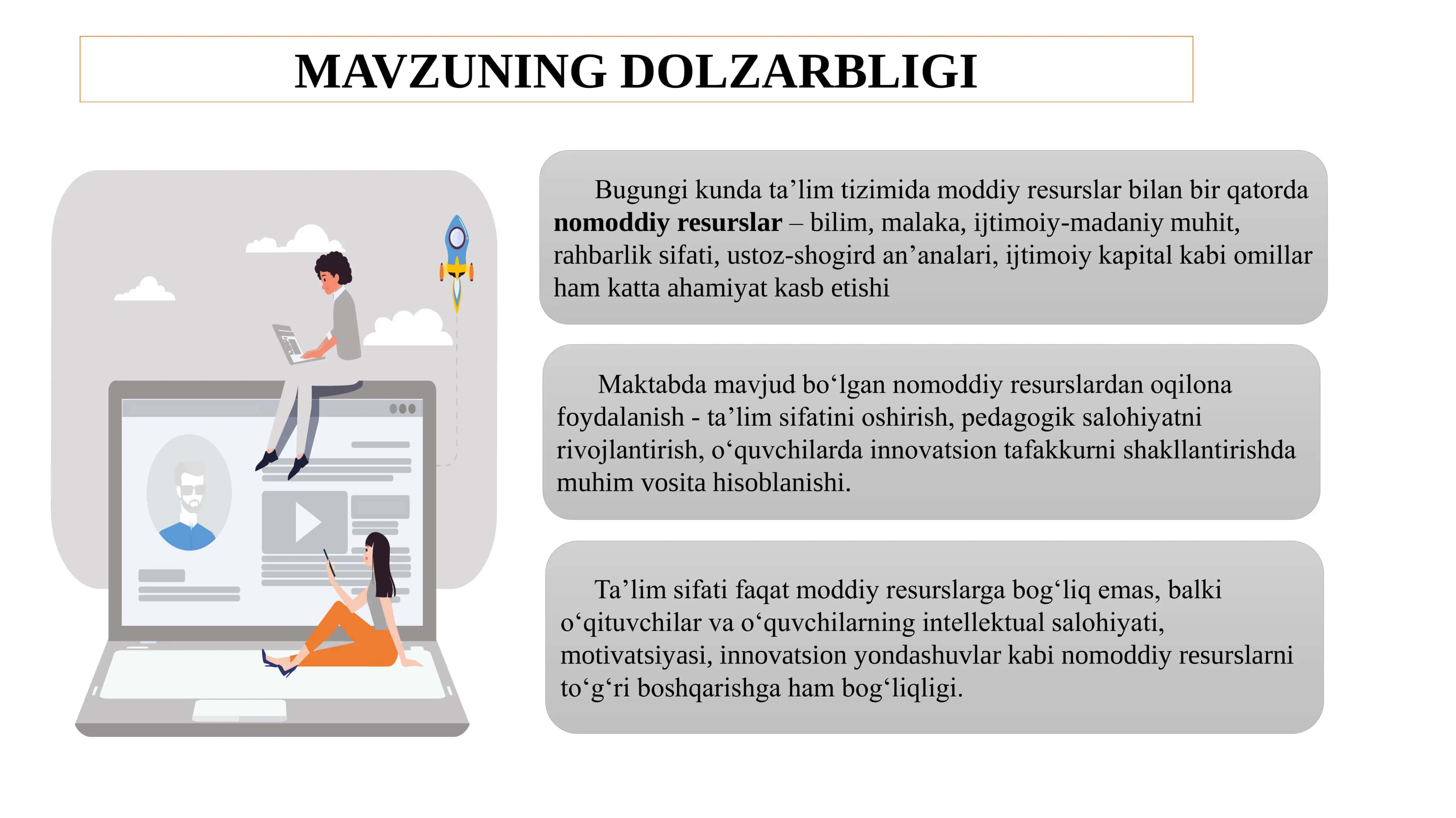MAKTABGA   NOMODDIY                 RESURSLARDAN SAMARALI FOYDALANISH 3