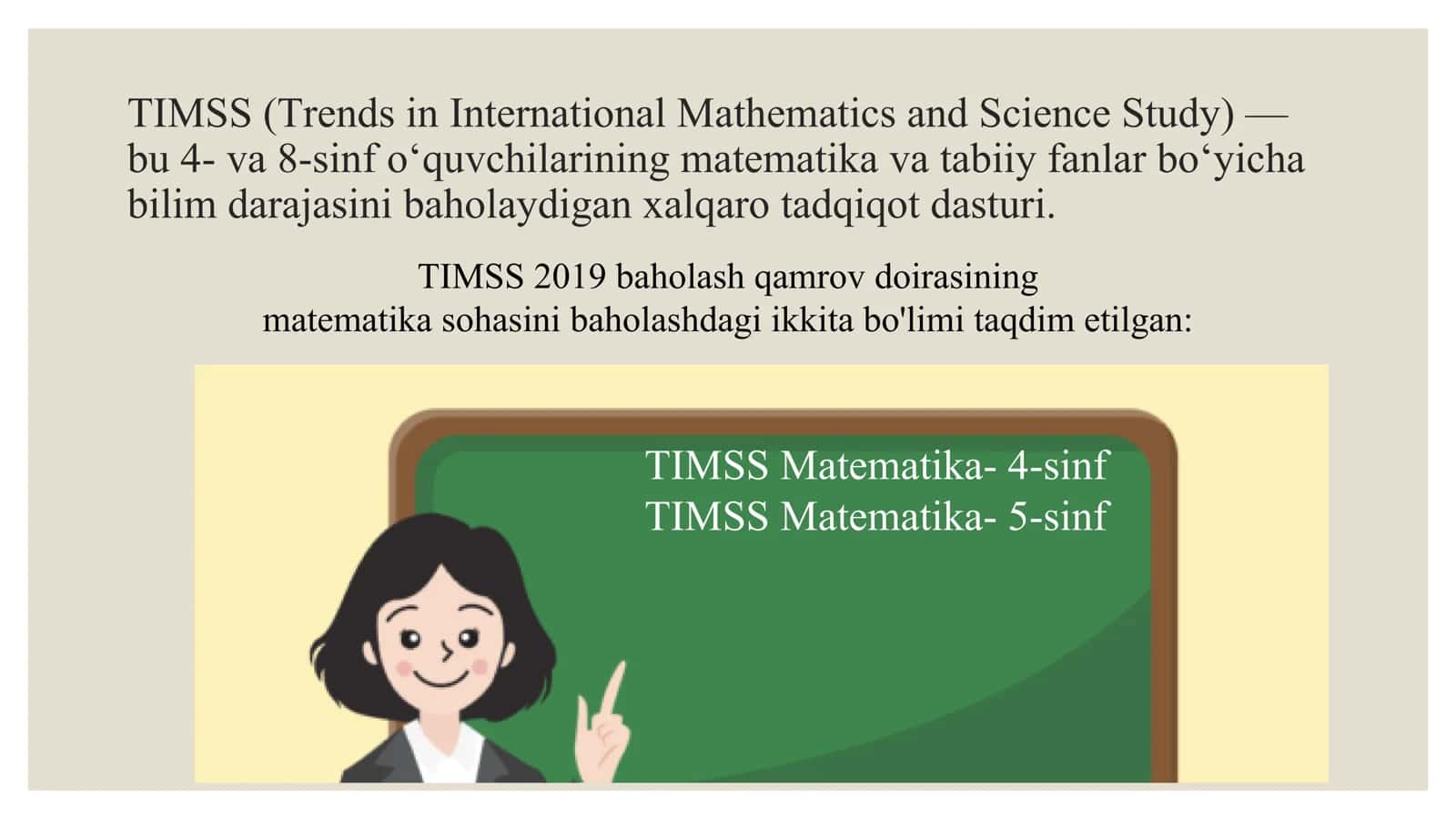 TIMSS Xalqaro baholash dasturi 3