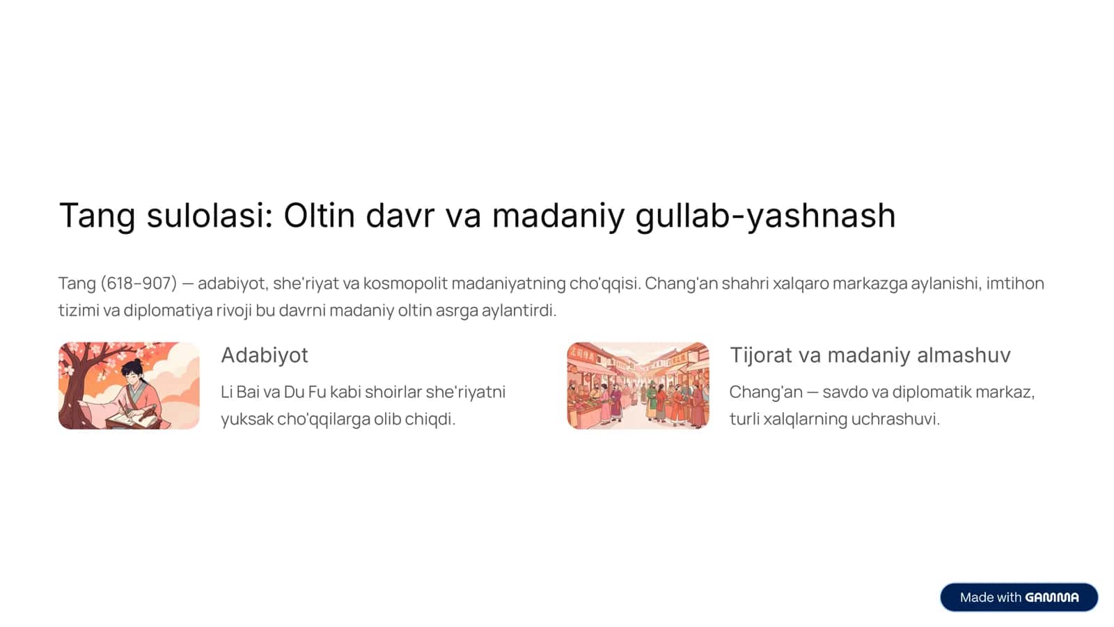 Tang. Oʻrta asrlarda Xitoy Buyuk Sivilizatsiyasi 3