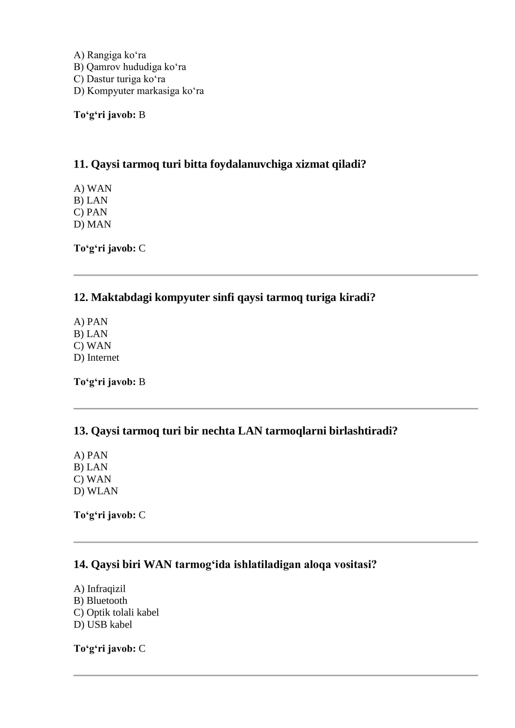 kompyuter tarmog'i test pdf 40talik 3