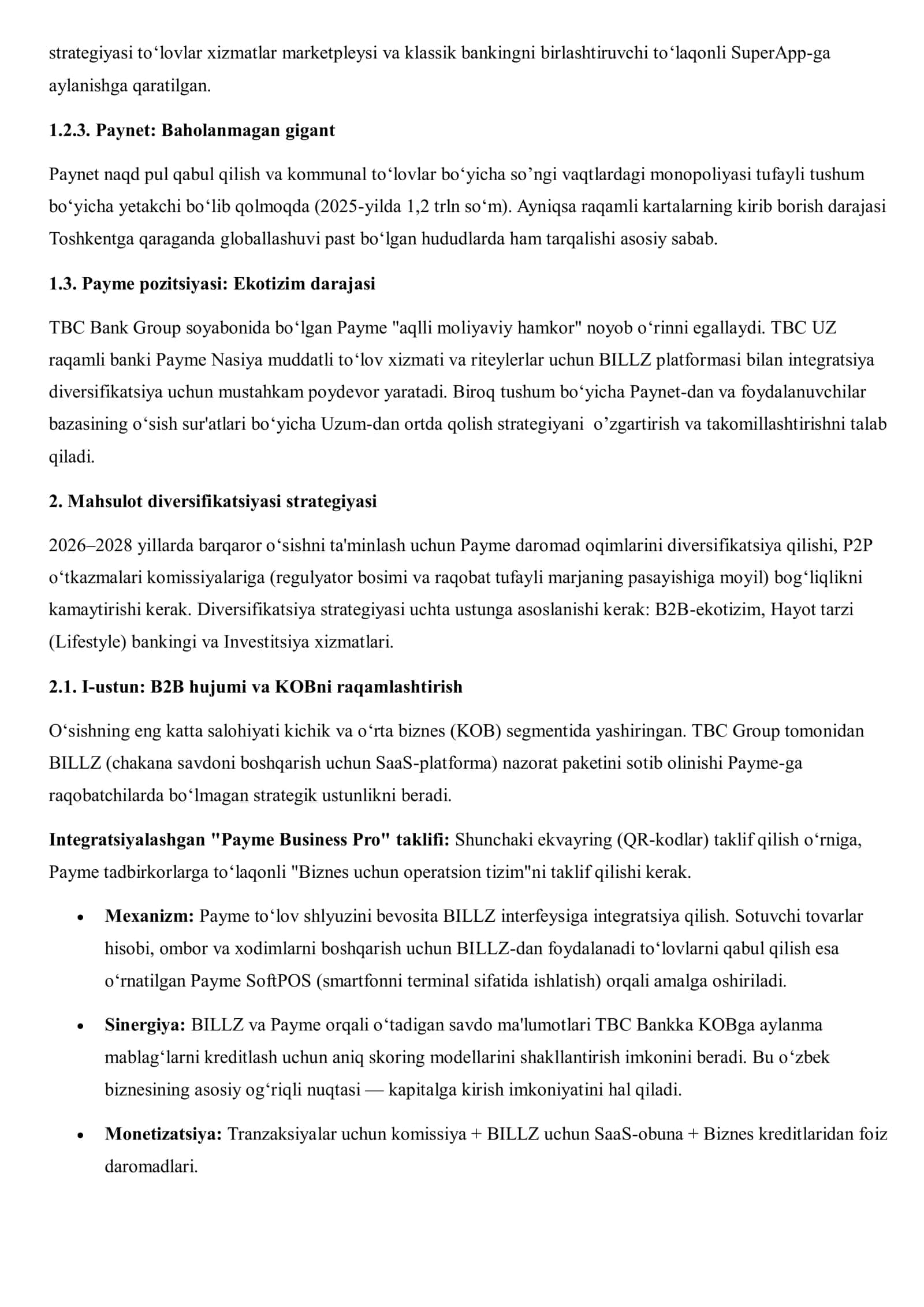 O‘zbekistonda Payme raqamli hamyonlarini kengaytirish strategiyasi (2026–2028) 3