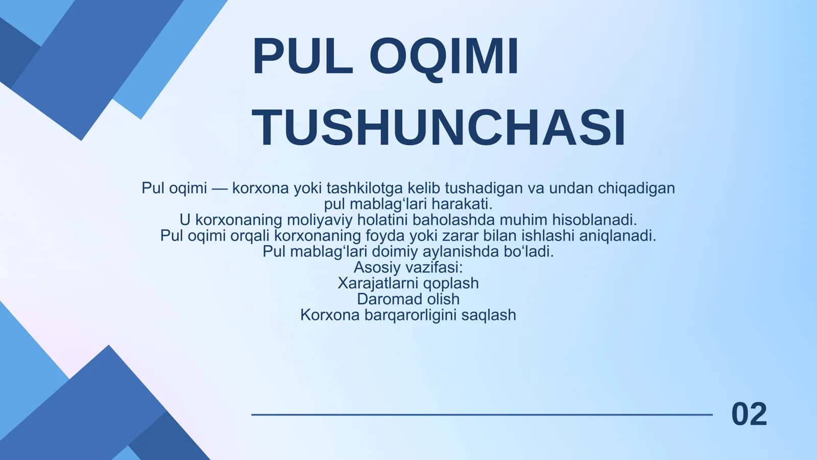PUL OQIMLARI TAHLILI 3