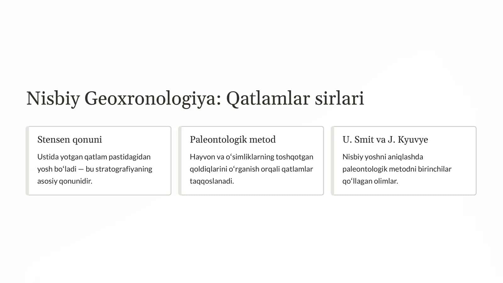 Geoxronologiya va Paleontologiya 3