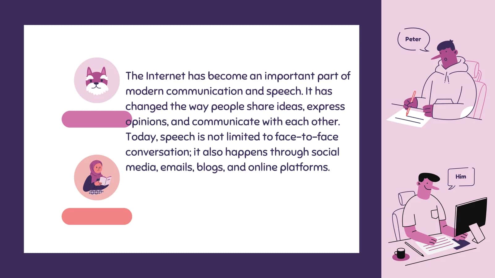 Using the internet in speech 3
