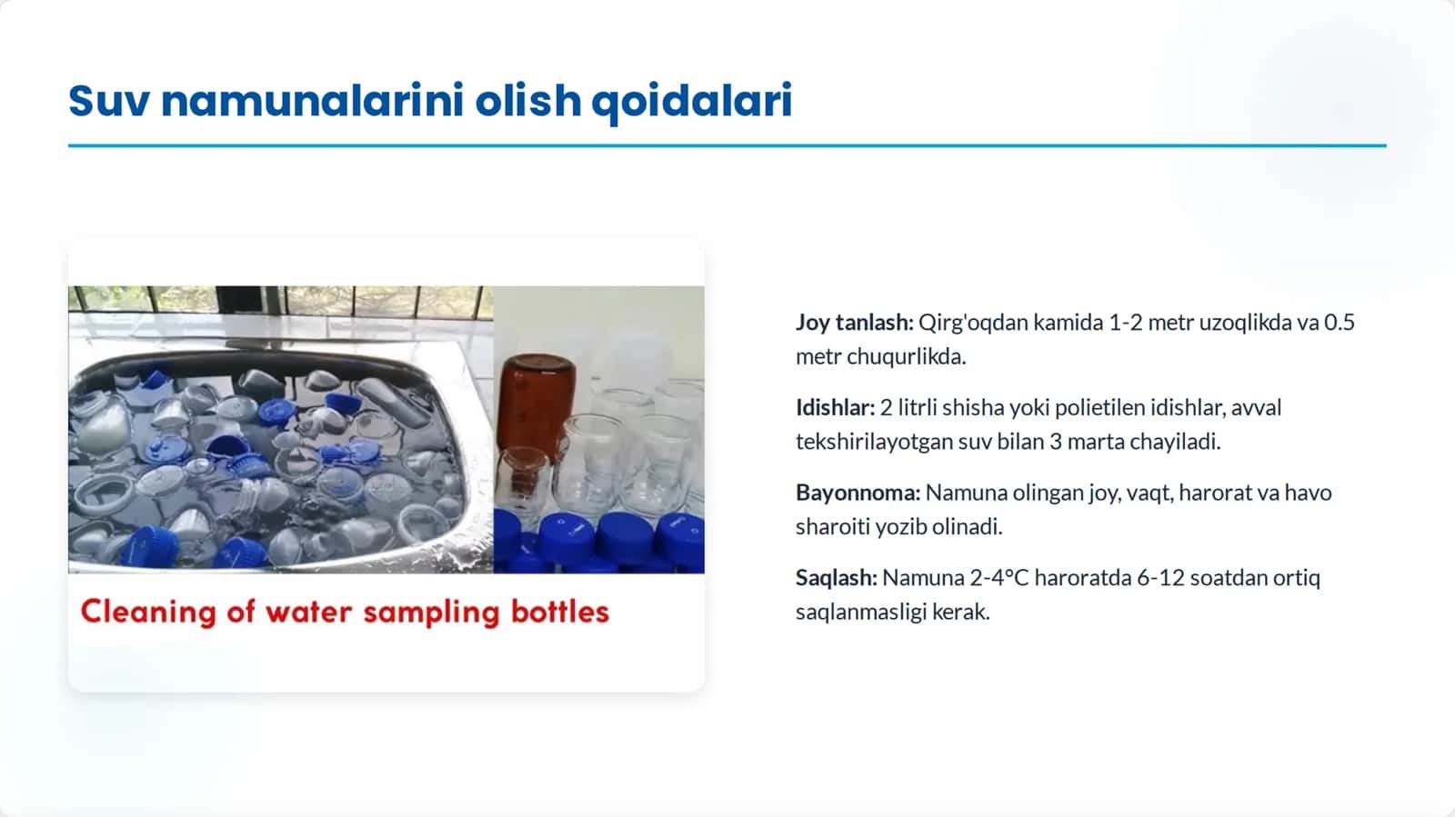 ochiq havzalaridagi suvni tekshirish usullari 3
