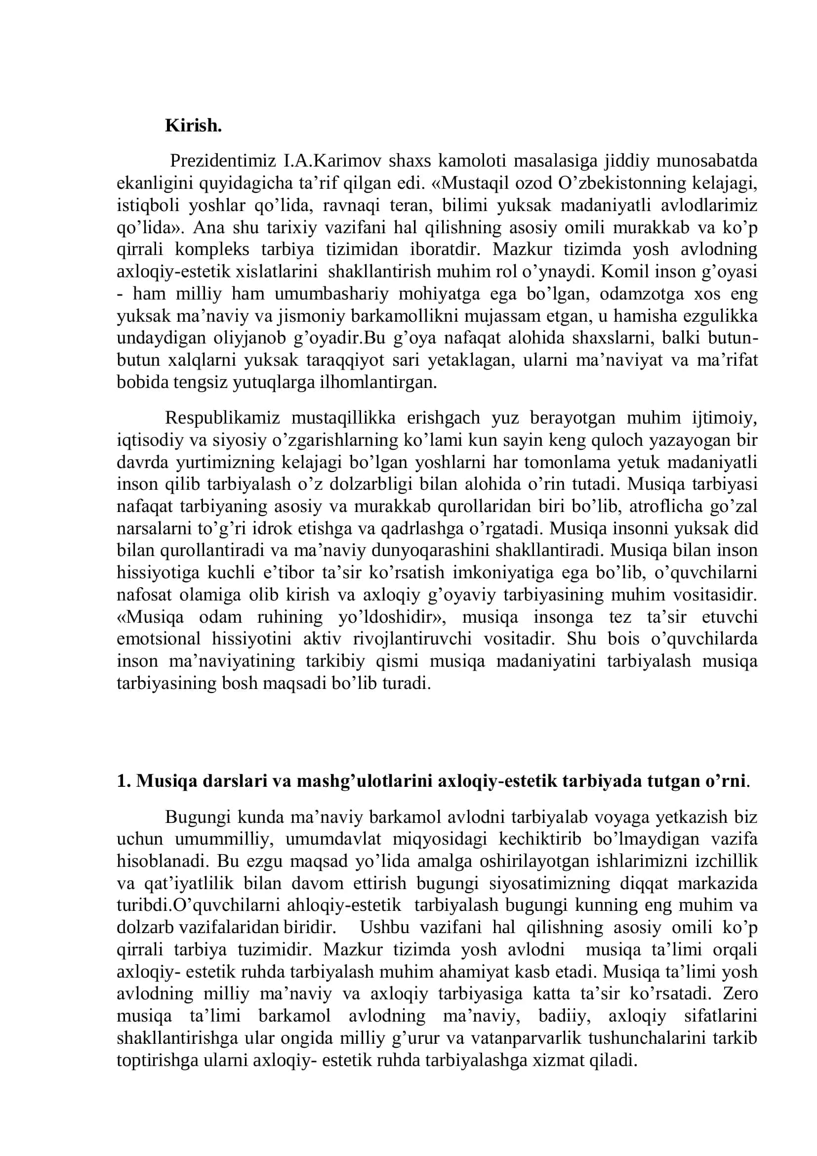 Musiqa o’qitish metodikasi va xalq cholg’u asboblari 3