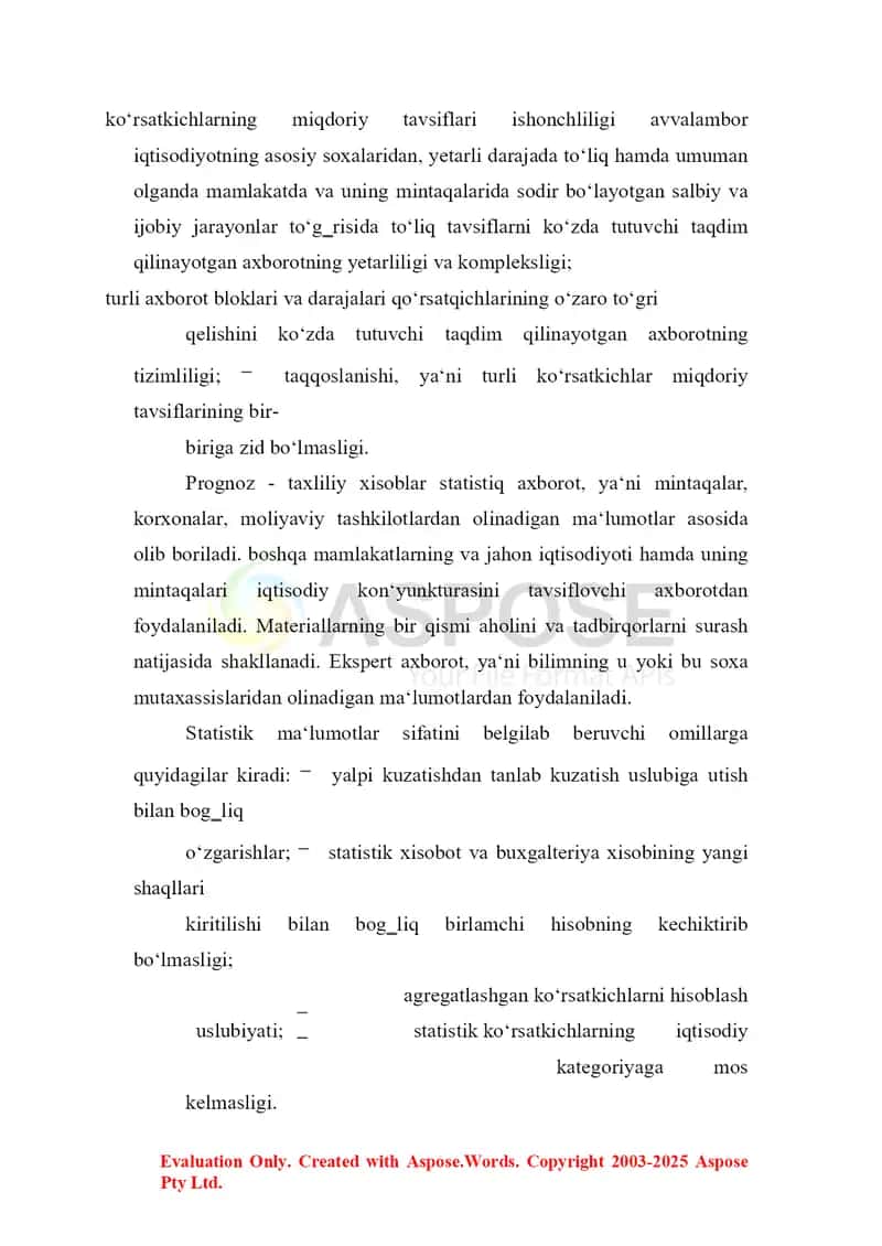 Prognozlashtirishning axborot bazasi 4