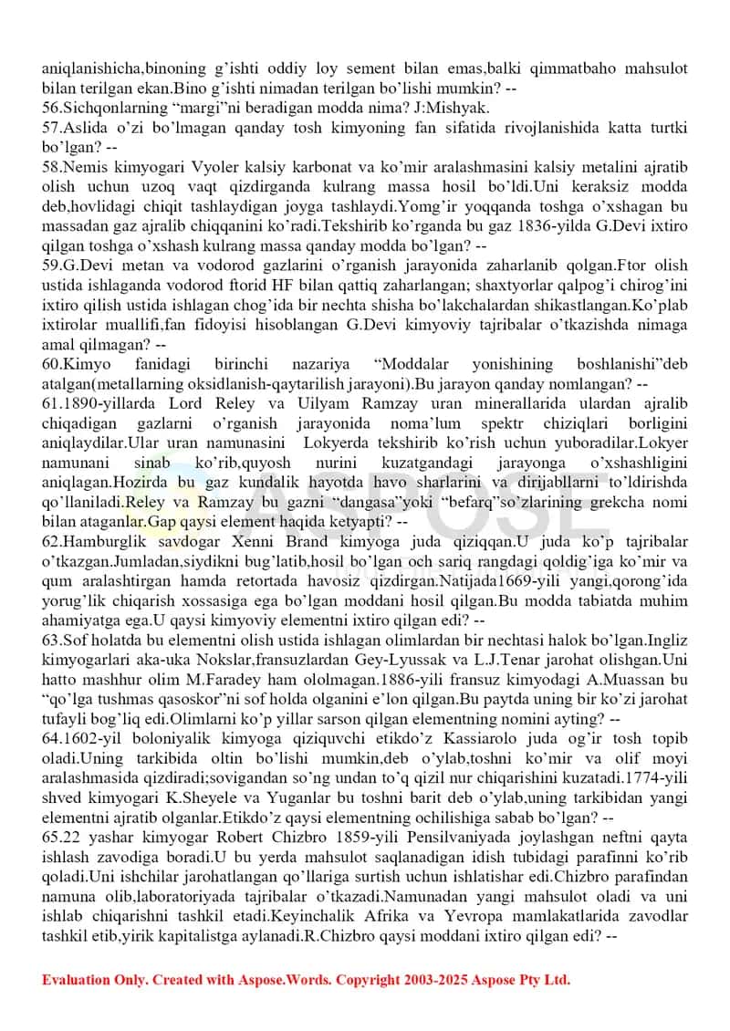 Zakovat Savollari jamlanmasi tadbirlar uchun 4