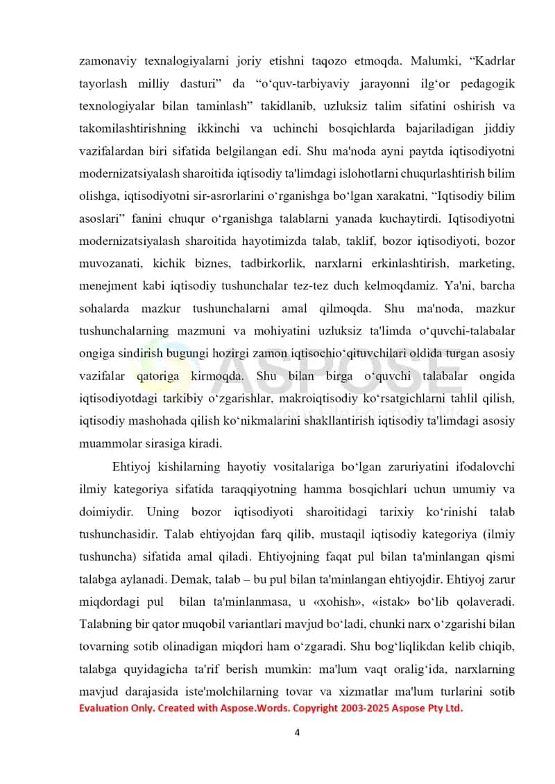 Talab va Taklif tahlili 4
