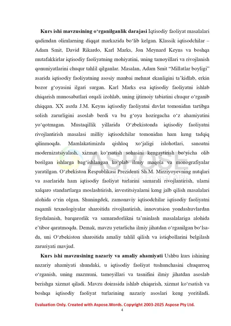 Iqtisodiy faoliyat va uning turlari 4