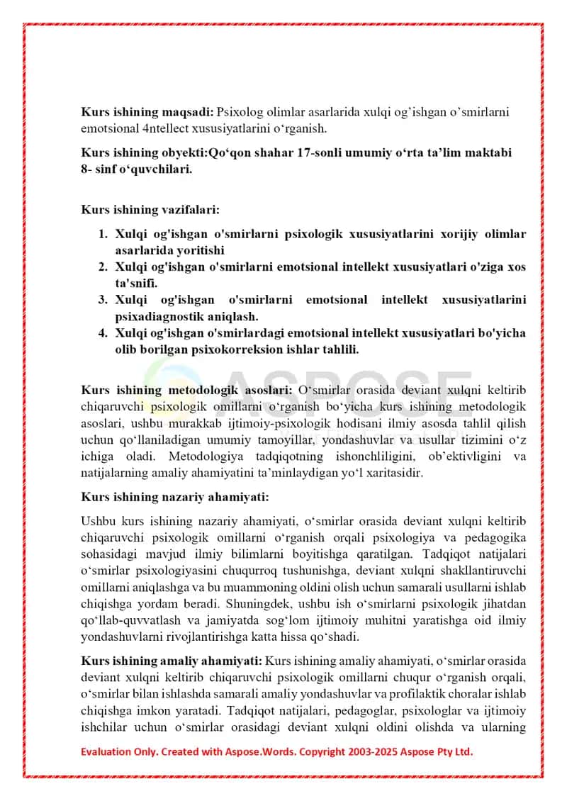 Xulqi og'ishgan o'smirlarni emotsional intellekt xususiyatlari 4