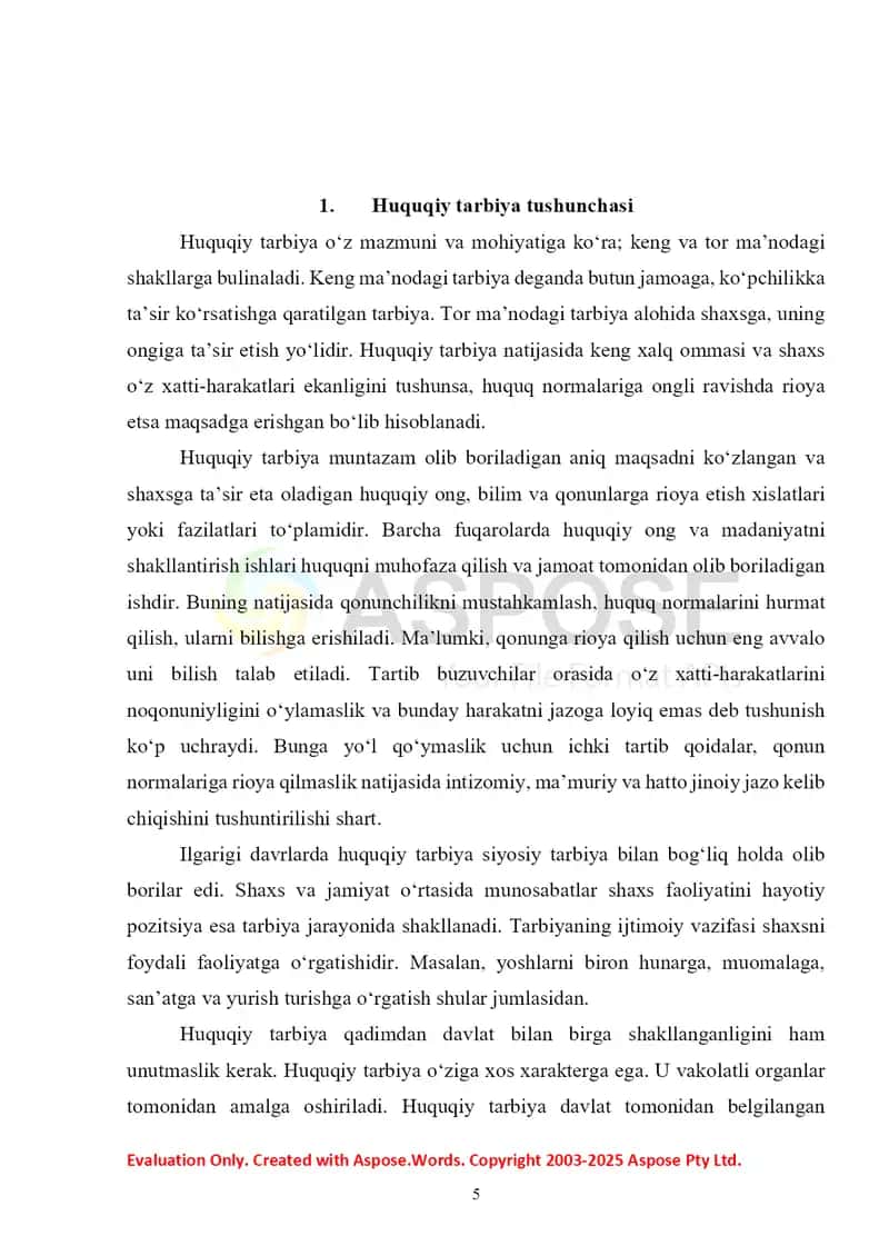 Huquqiy tarbiya: asosiy yo‘nalishlar va shakllari 4