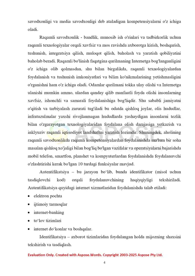 RAQAMLI TEXNOLOGIYALAR VA MOLIYAVIY SAVODXONLIK 4