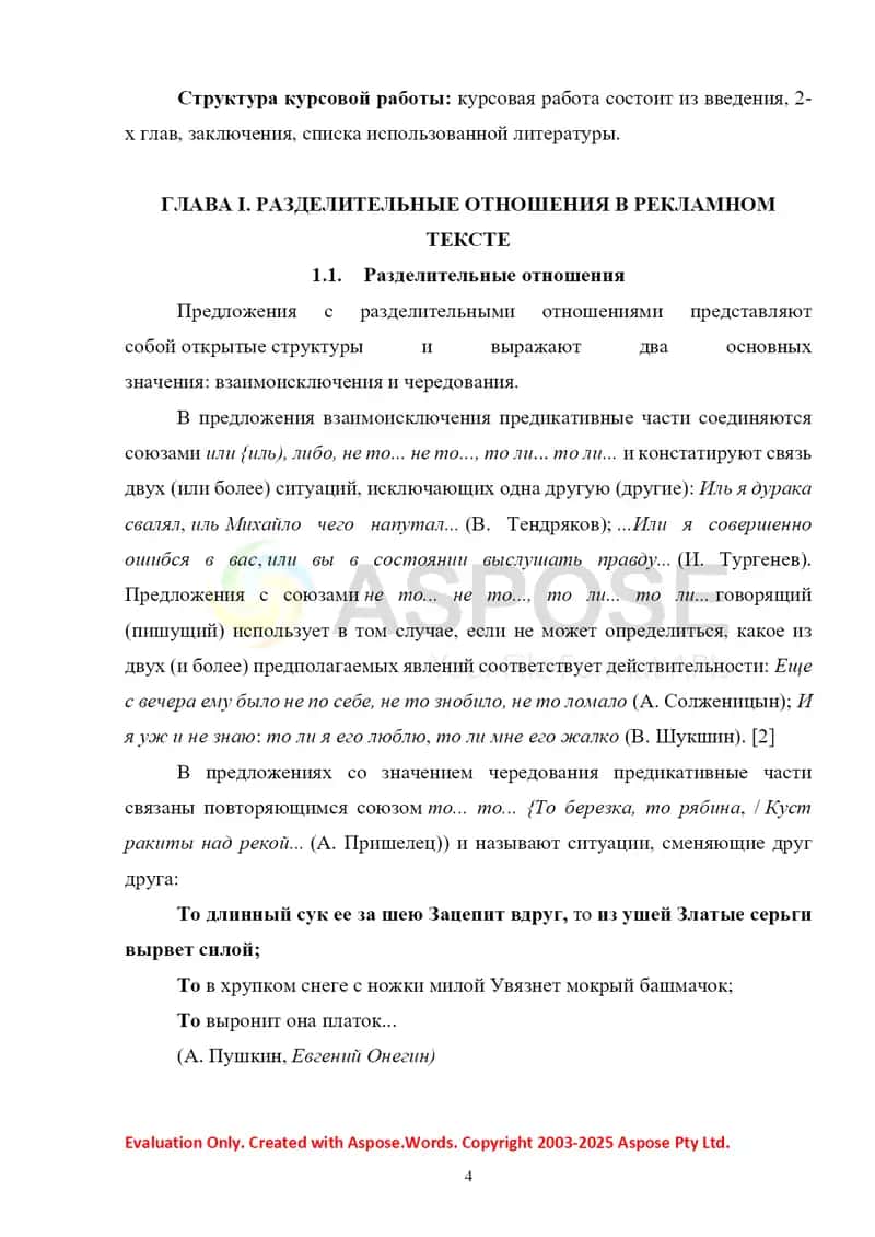 Разделительные отношения в рекламном тексте 4