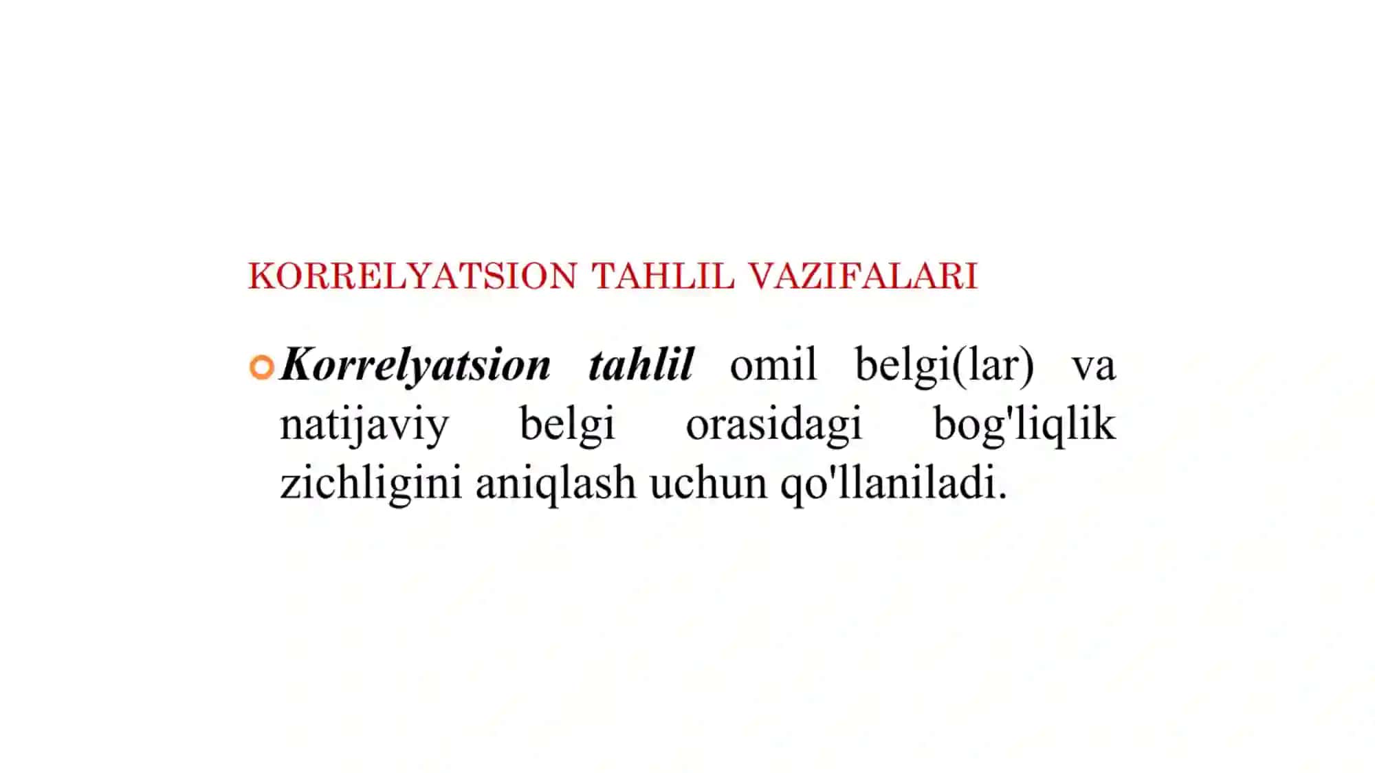 Regression va korrelyatsion tahlil 4