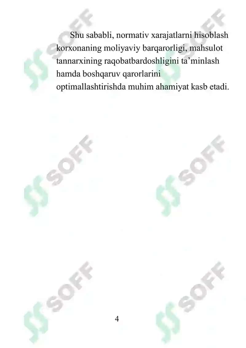 Normativ xarajatlarni hisoblash 4