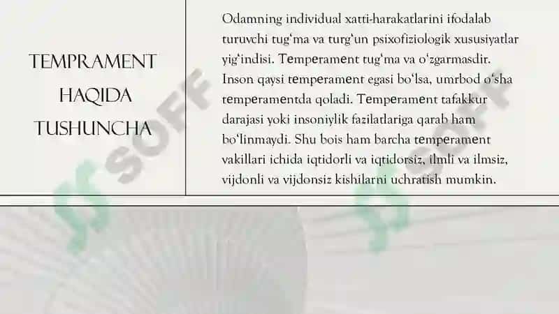 Temprament haqida umumiy tushuncha 4