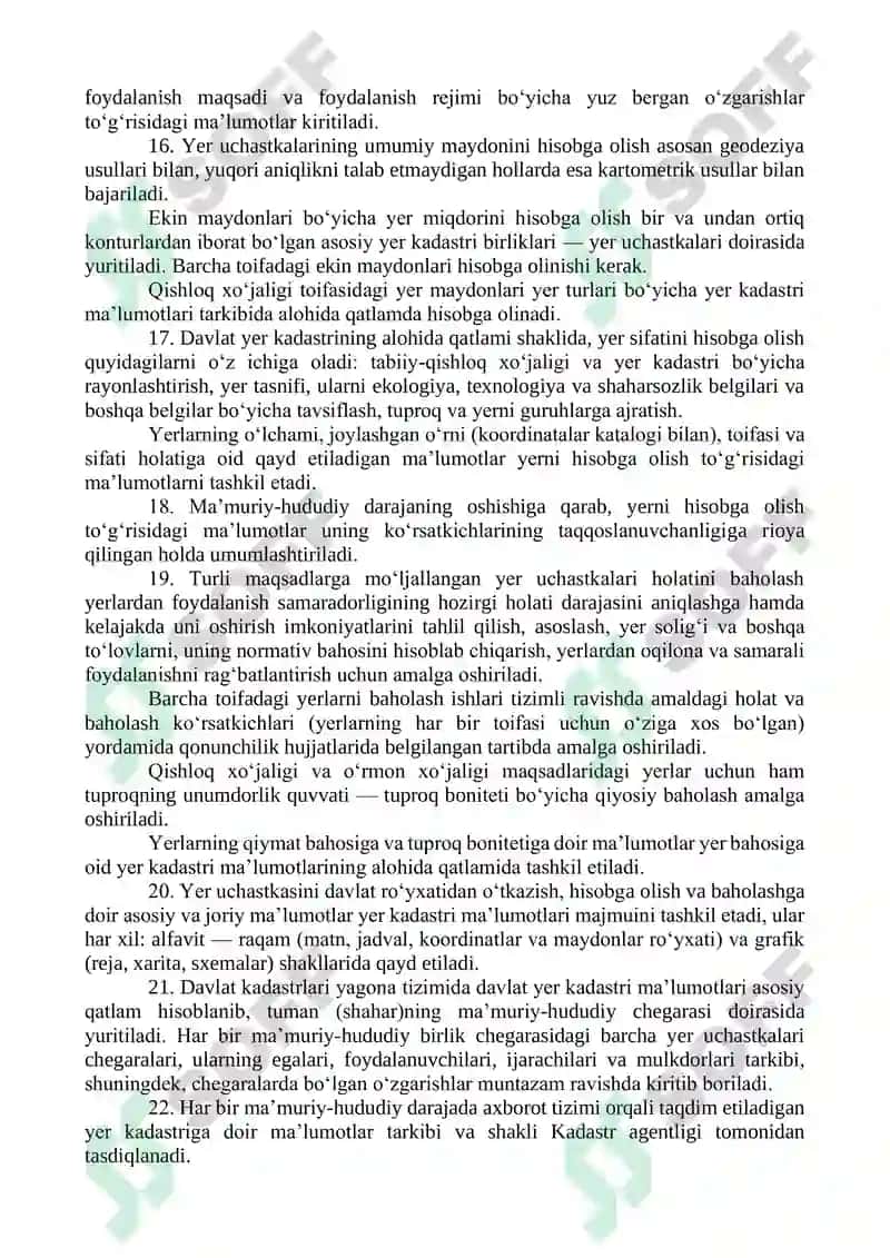 Davlat Kadastrlarini Yuritish Tartibi 4