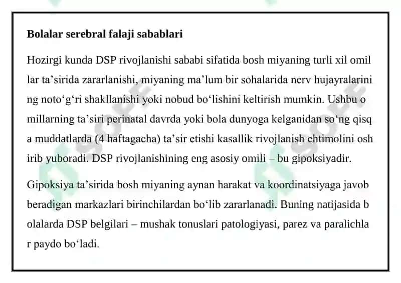 Bolalar serebral falaji (DSP) 4