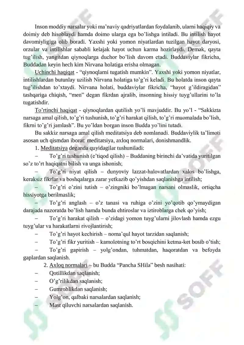 Buddizim Dini Tarixi va Asosiy G‘oyalar 4