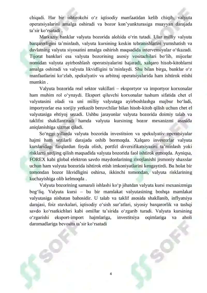 Valyuta bozori va uning ishtirokchilari 4