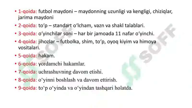 Futbol o’yini va uni o’qitish metodikasi 4