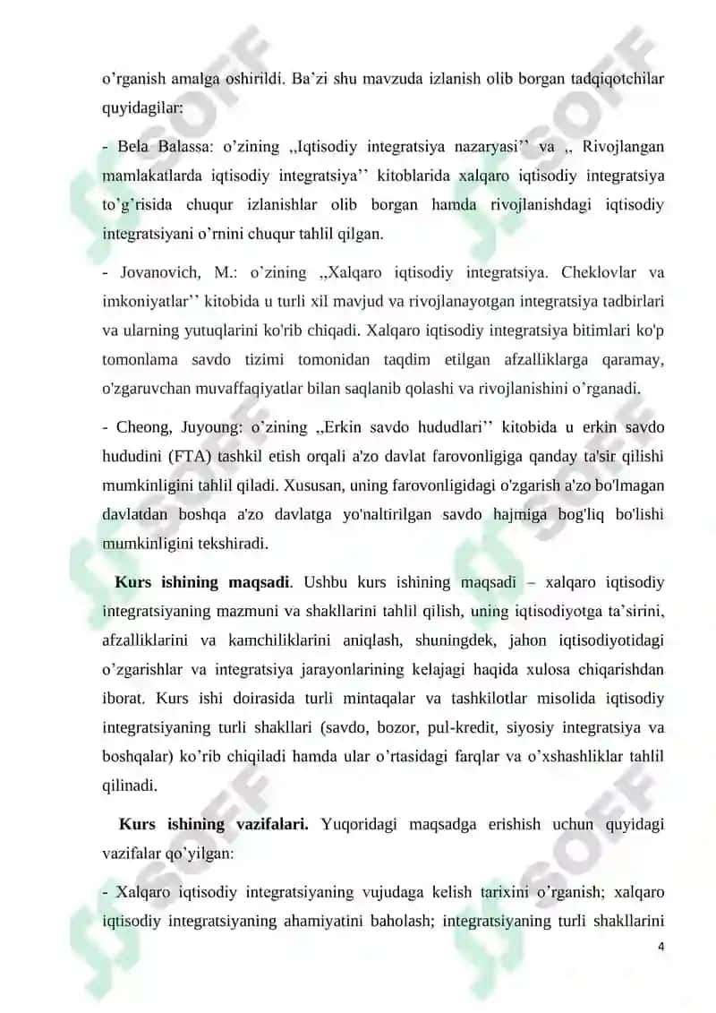 XALQARO IQTISODIY INTEGRATSIYANING MAZMUNI VA SHAKLLARI 4