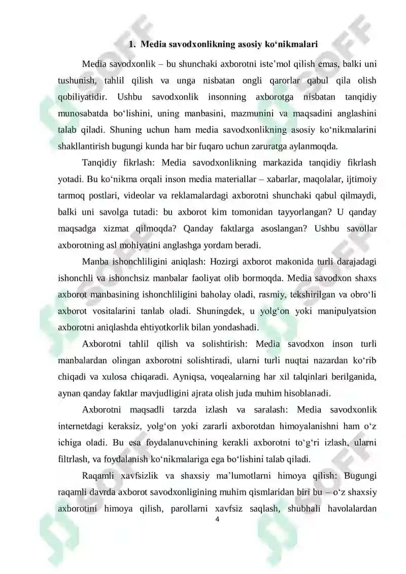 MEDIA SAVODXONLIKNI RIVOJLANTIRISH YO‘LLARI 4