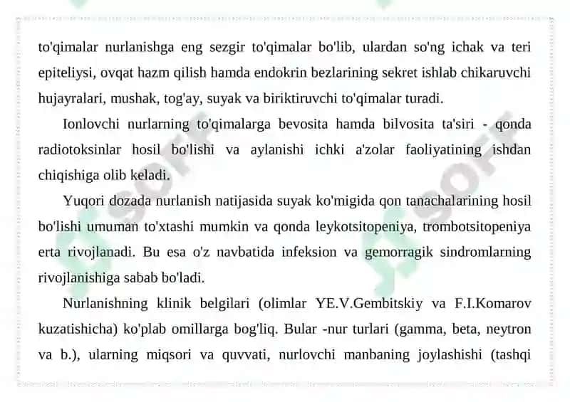 KOMBINIRLANGAN RADIATSION ZARARLANISH 4