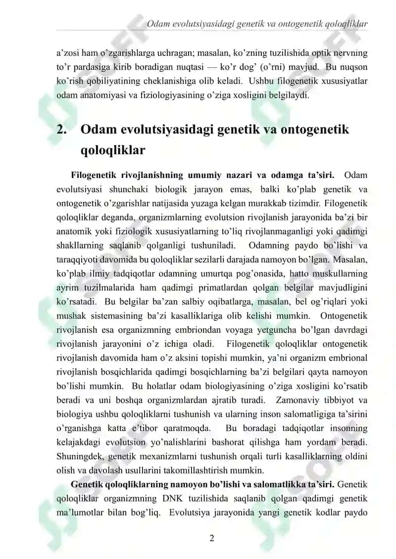 Odamda rivojlanishning filogenetik nuqsonlari 4