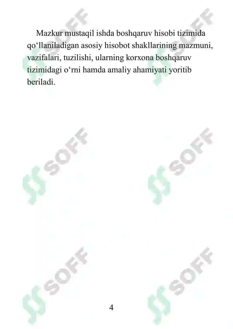 Boshqaruv hisobi bo‘yicha hisobot shakllari 4