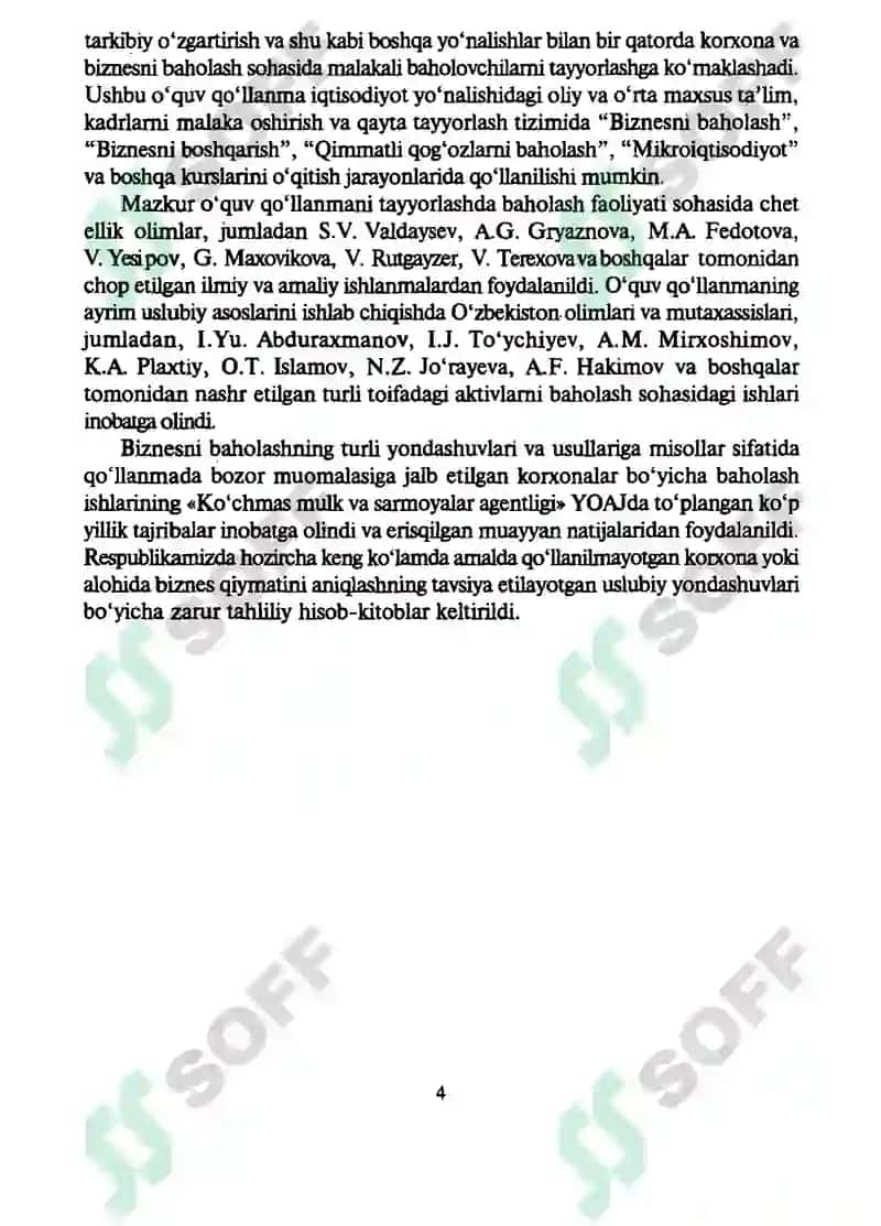Biznes Qiymatini Baholash 4