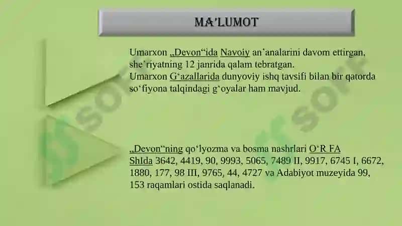 Amiriy,Nodira,Uvaysiylarning hayoti va ijodi55 4