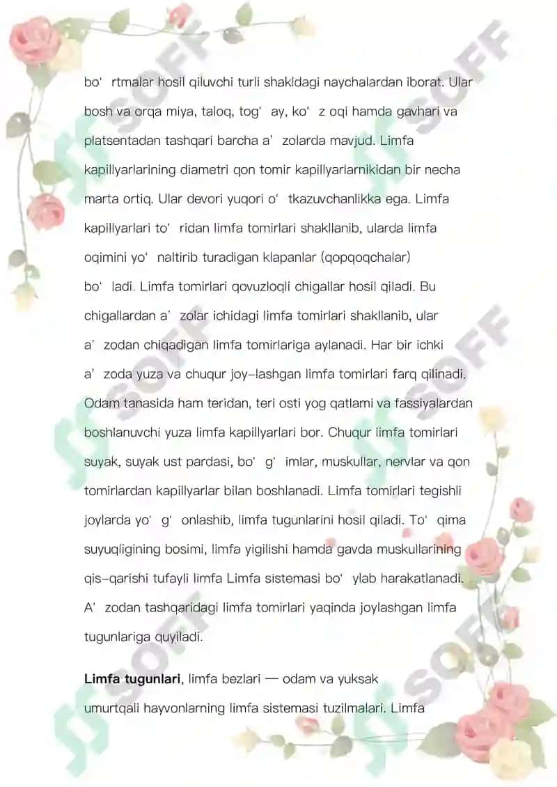 Limfa va uning harakati 4