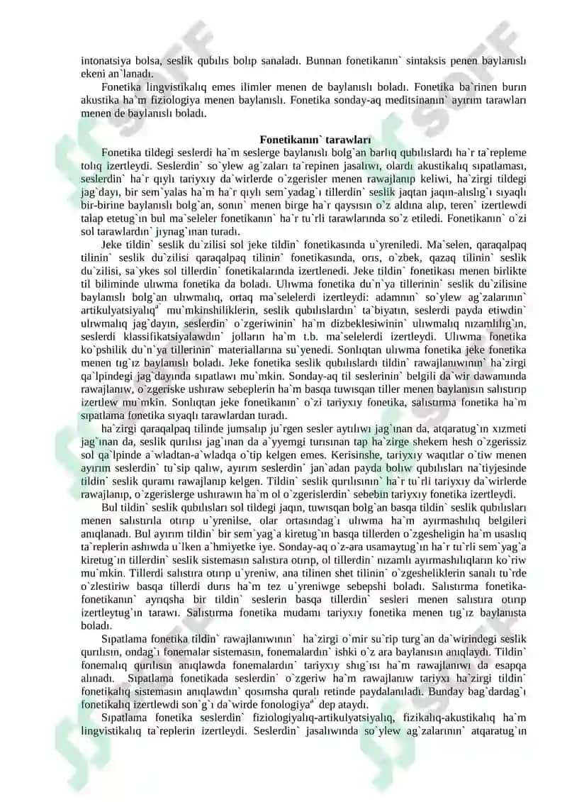 Ha`zirgi qaraqalpaq tili. Fonetika-1 4