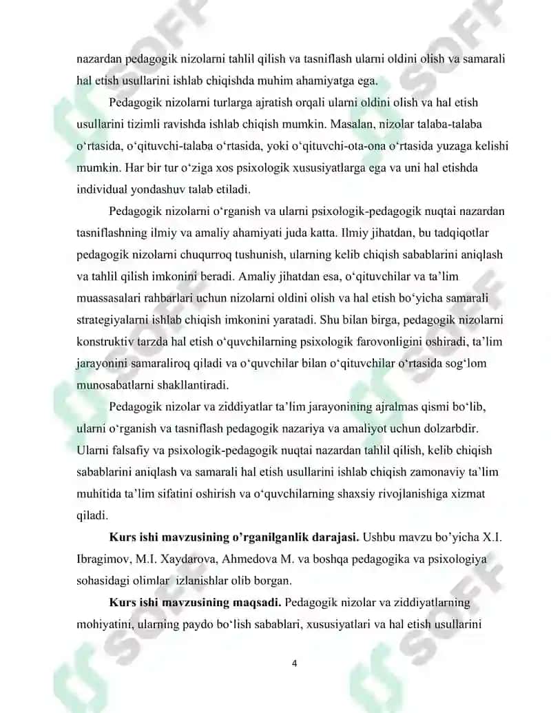 Pedagogik nizolar va ziddiyatlarning falsafiy, pedagogik-psixologik 4