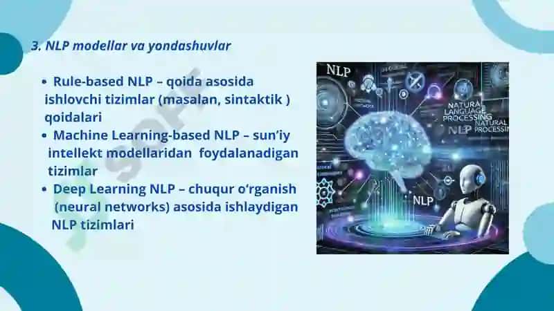 Tabiiy tilni qayta ishlash (NLP – Natural Language Processing) 4