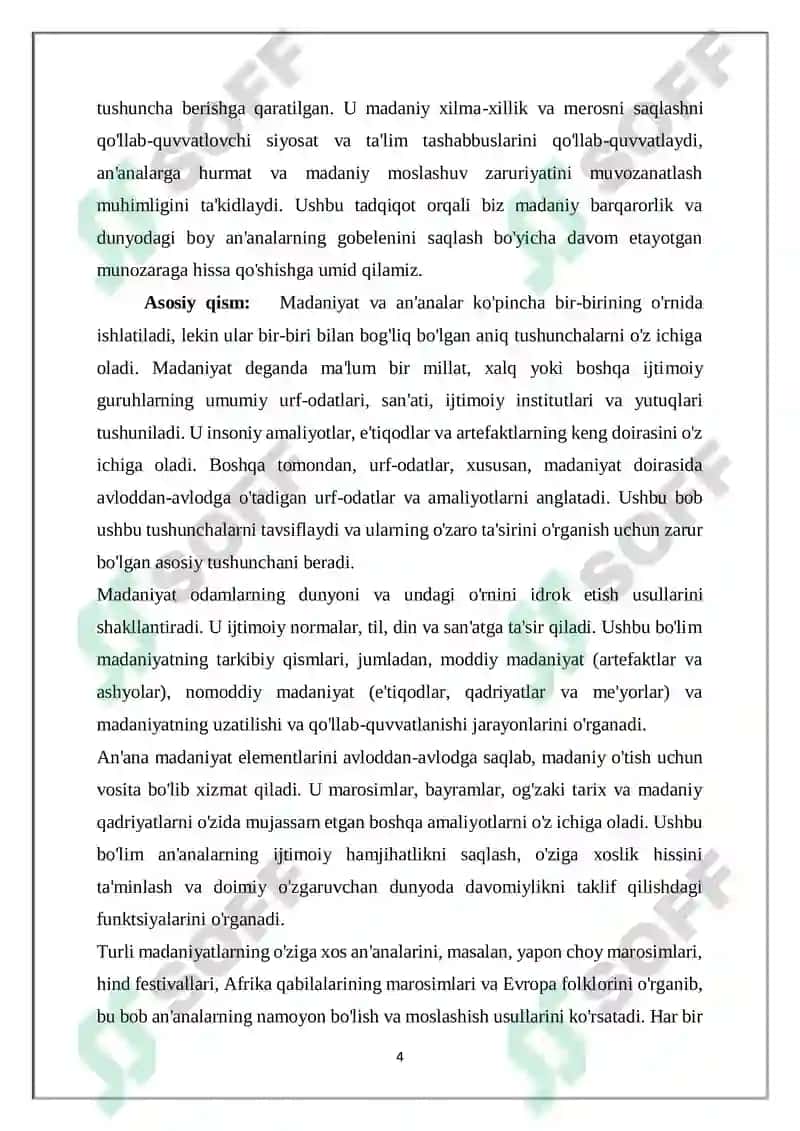 MADANIYAT VA ANʼANALAR 4