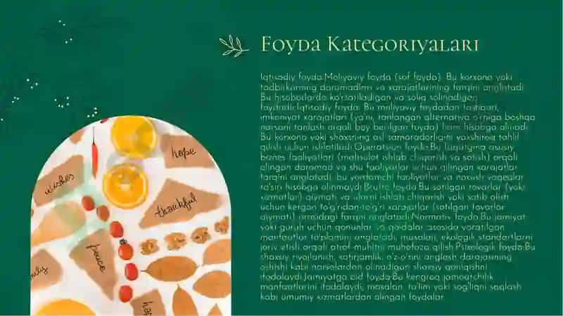 Mavzu: Foyda va uning shakilanishi 4