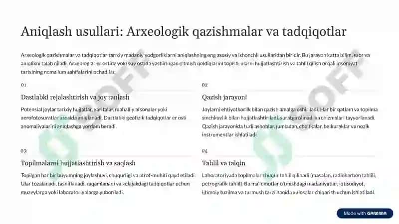 Tarixiy madaniy yodgorliklarni aniqlash 4
