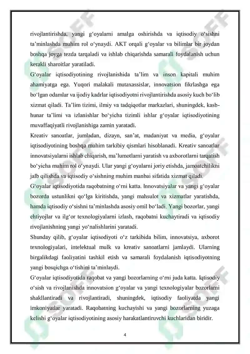 G‘oyalar iqtisodiyoti 4