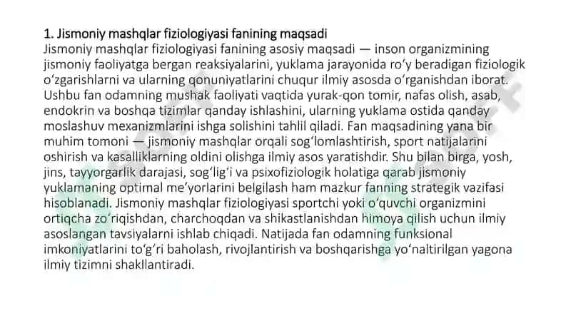 Jismoniy Mashqlar Fiziologiyasi 4