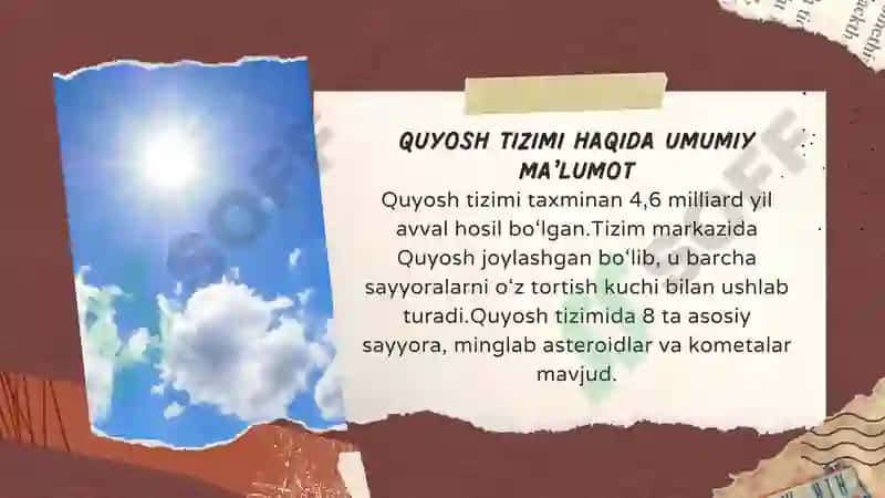 Quyosh tizimi va sayyoralar 4