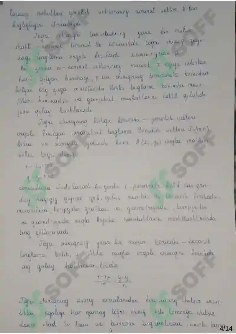 tekislikda toʻgʻri chiziq va uning tenglamalari 4