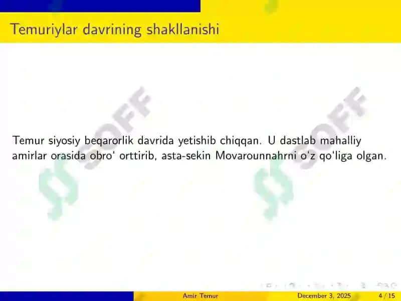 Buyuk Sohibqiron Amir Temur hayoti va faoliyati 4