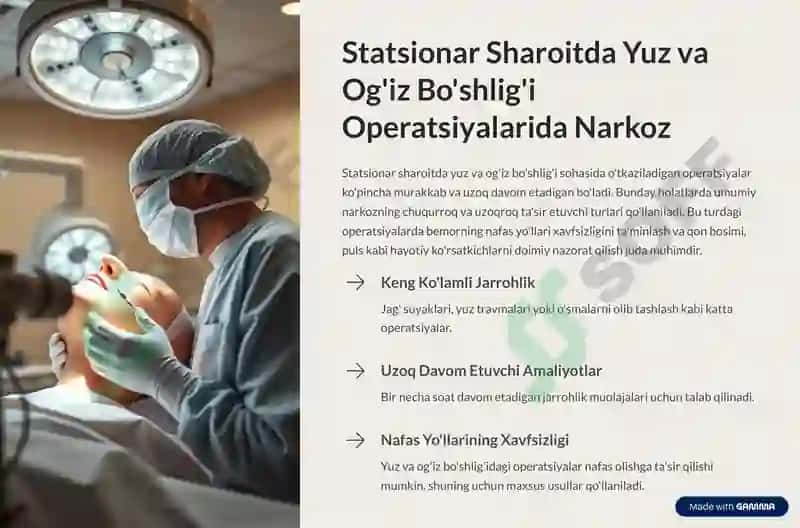 Umumiy og'riqsizlantirish. Endotraxial narkoz 4