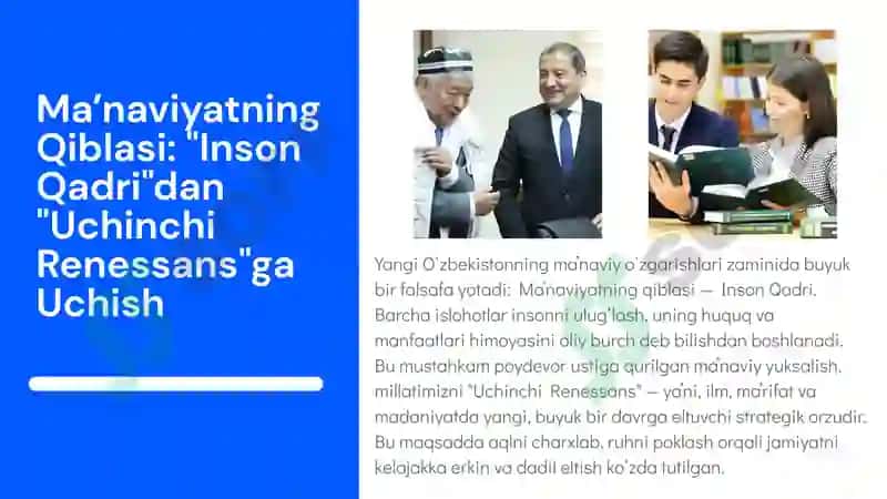 Yangi O'zbekistonda amalga oshirilayotgan ma'naviy o'zgarishlar 4
