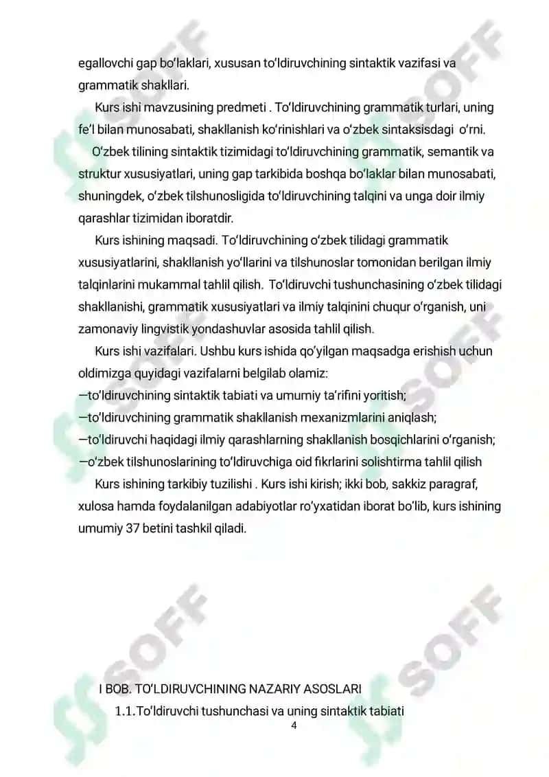Toʻldiruvchi va uning oʻzbek tilshunosligidagi tadqiqi 4