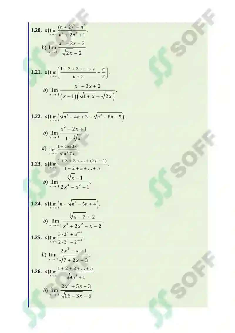 Hisob (Calculus) fanidan Mustaqil ish (Shaxsiy topshiriqlar) savollari 4
